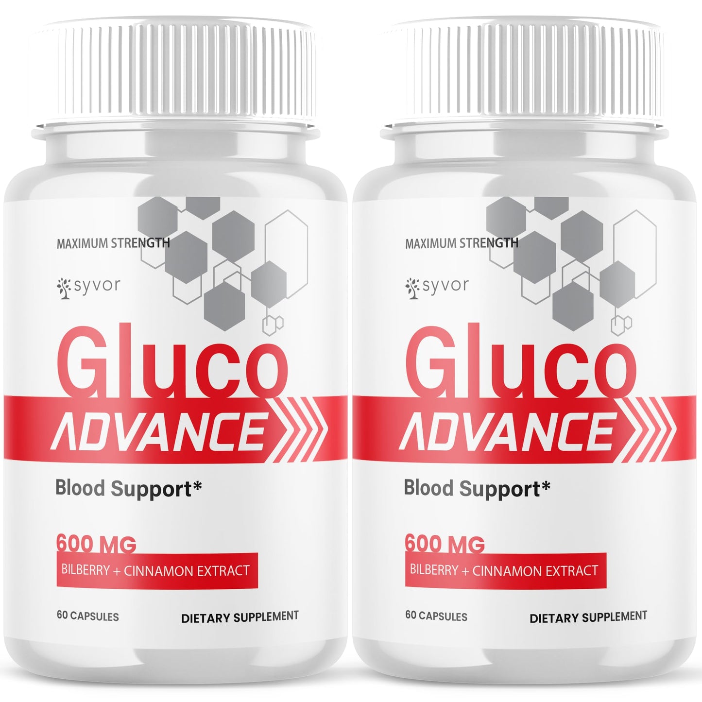 (2 Pack) Gluco Advance Capsules, Official GlucoAdvance Supplement Pills with All Natural Ingredients, Advanced Formula Supplement with Maximum Strength Support Vitamins for Women & Men (120 Capsules) SyvorBuy Supplements Australia