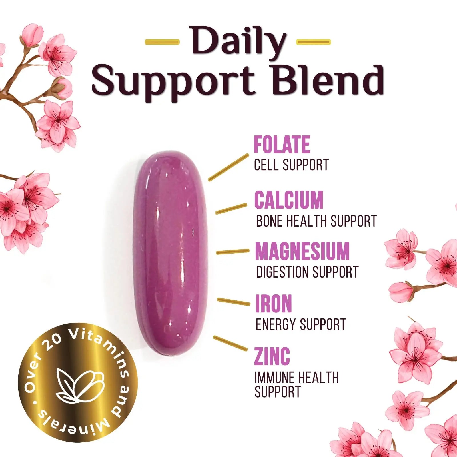 Multivitamin for Women - Complete Daily Womens Multivitamins with Calcium, Folic Acid, Vitamin A, C, D, E, & B Vitamins Nature's NutritionBuy Supplements Australia