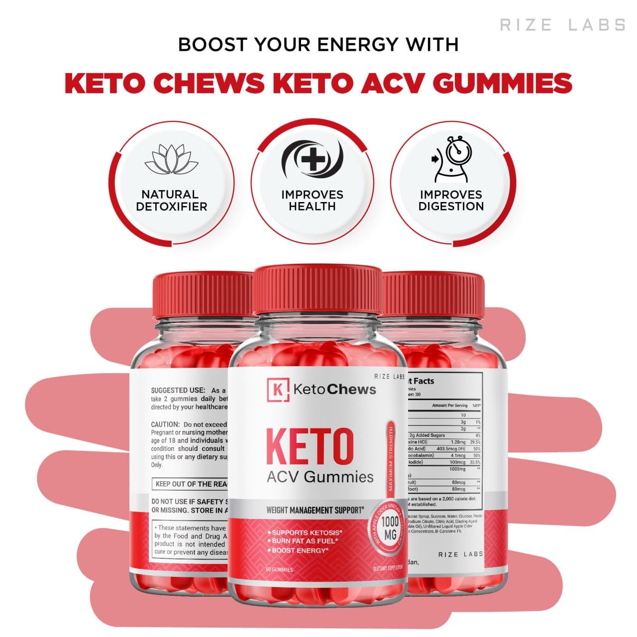 (2 Pack) Keto Chews Gummies - Keto Chews ACV Gummies for Weight Loss 525 MG rize labsBuy Supplements Australia