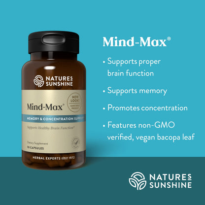 Nature's Sunshine Mind-Max 90 Capsules Nature's SunshineBuy Supplements Australia