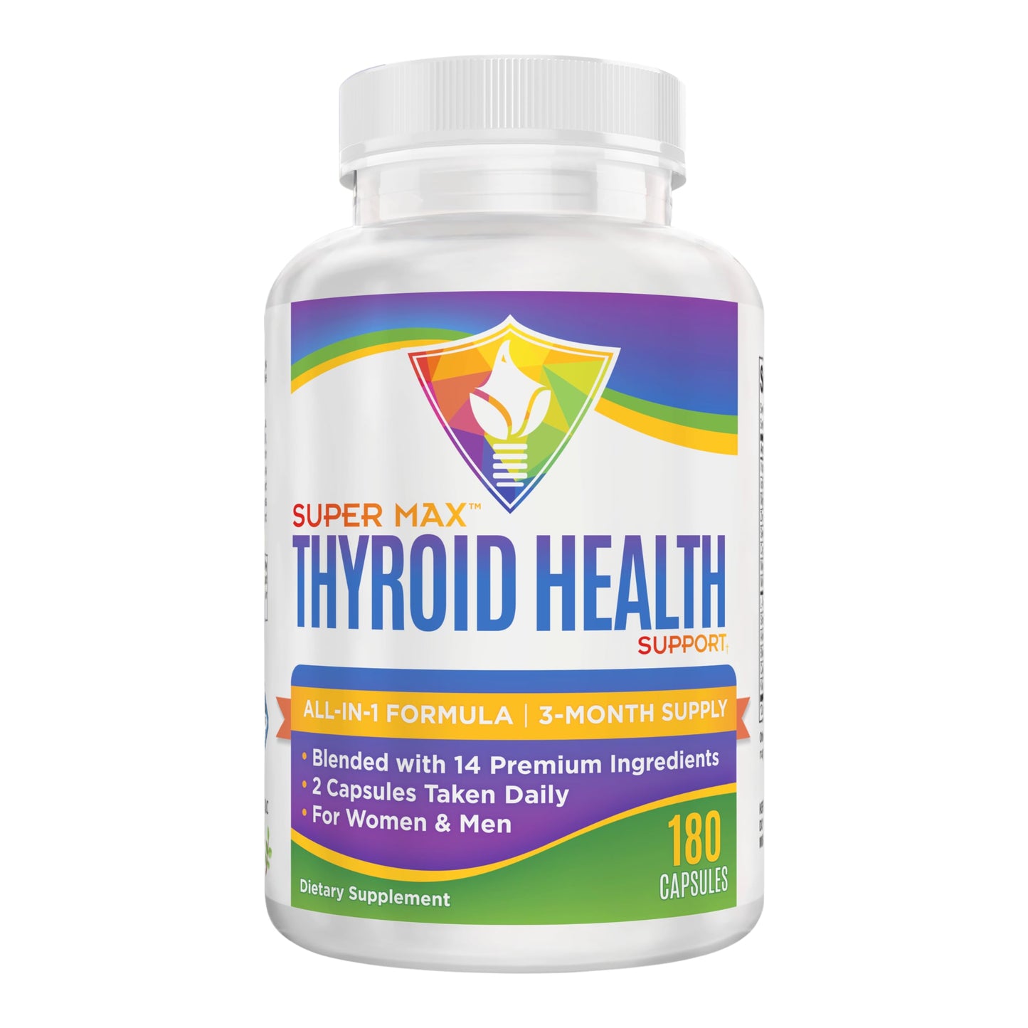 Thyroid Support (3-Month) Supplement All-in-1 with 14 Active Ingredients in 1 Formula | Thyroid Health Support Supplements | Women & Men | 90-Day Bulk Supply | 180 Capsules Elevate Recovery SupplementsBuy Supplements Australia