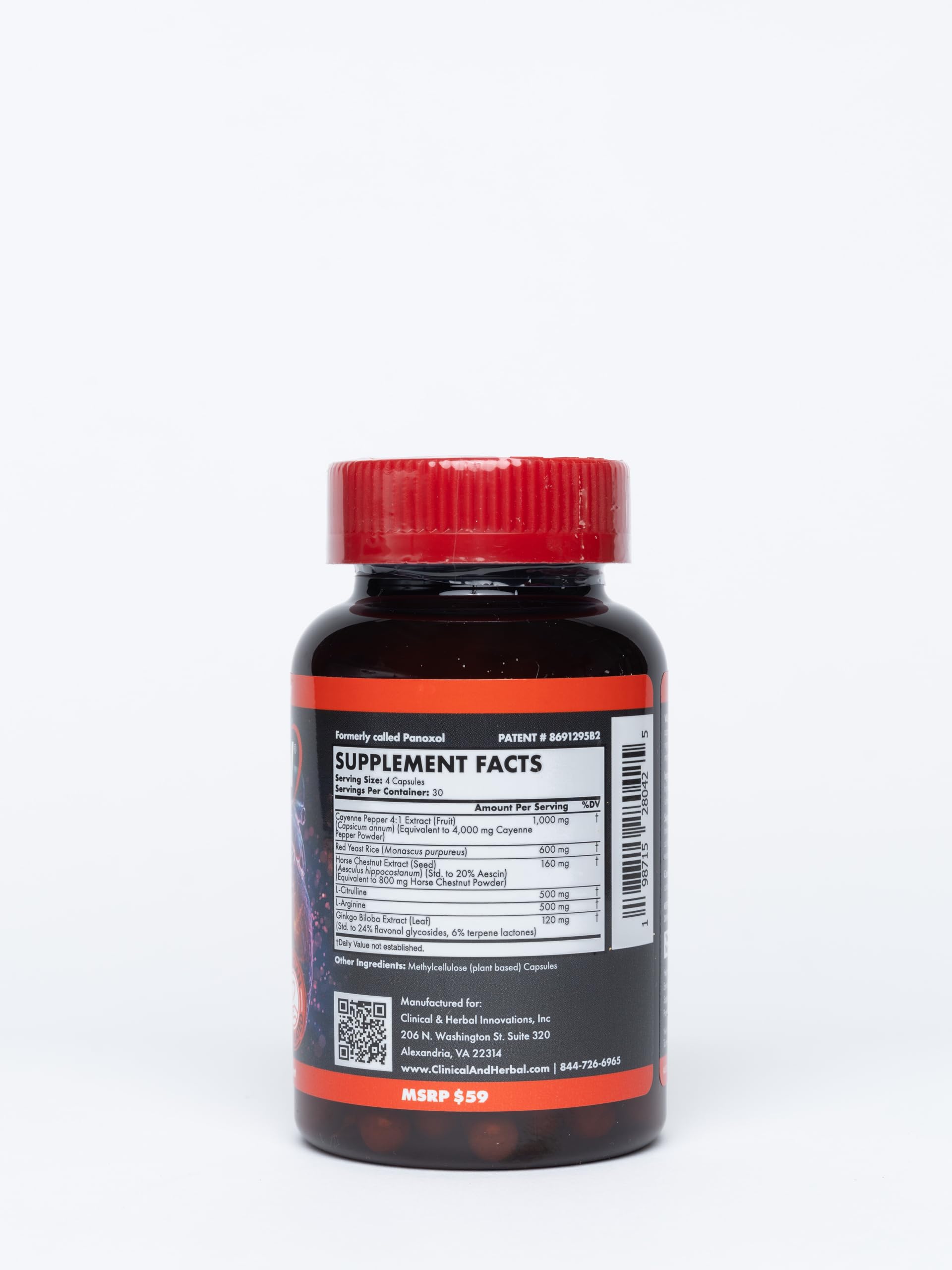 Vasonoxol U.S. Patented Nitric Oxide Supplement for Blood Pressure Support 2880mg - Physician Formulated Vascular Health Formula with L-Arginine & L-Citrulline - Vegan, Non-GMO (120 Capsules) PanoxolBuy Supplements Australia