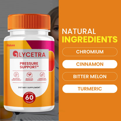 (2 Pack) Glycetra Capsules, Glycetra Blood Support Supplement Advanced Formula Premium Blend All Natural Balance Flow, Glicetra Pills Maximum Strength Glycogen Support Health Wellness Review (120 Ct) VitaluxaBuy Supplements Australia