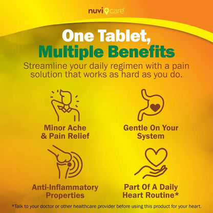 NUVICARE Low Dose Aspirin 81mg for Adults Coated Caplets - Compare to Active Ingredient in Low Dose Bayer Aspirin for Adults - Safety Coated (300 Count) NUVICAREBuy Supplements Australia