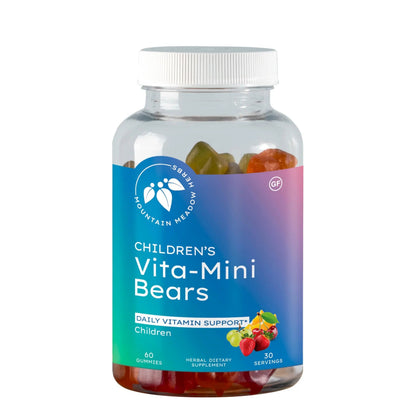 Mountain Meadow Herbs Vita-Mini Bears for Children | Multivitamin with Biotin, Folic & Pantothenic Acid, Iodin, Zinc | Mountain Meadow HerbsBuy Supplements Australia