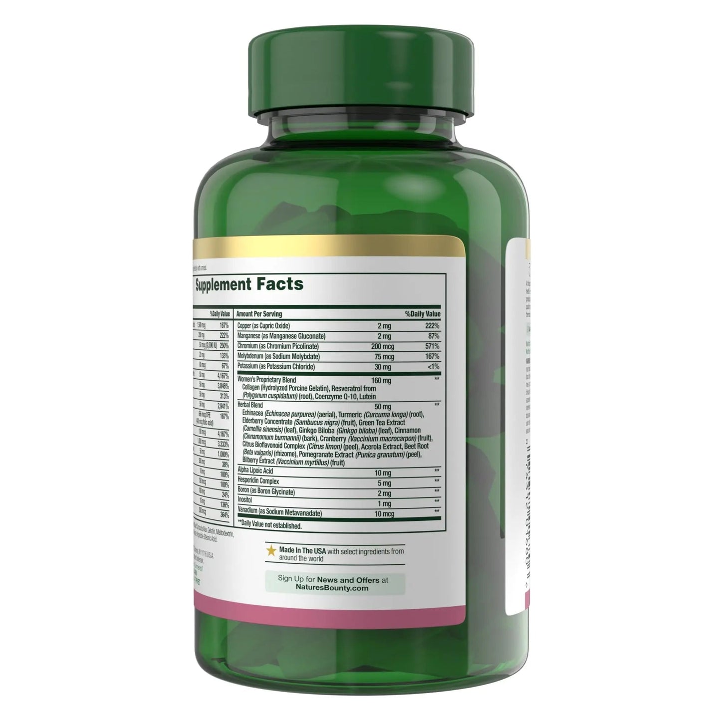 Nature's Bounty High Potency Women’s Complete Multivitamin, Daily Vitamin with Vitamin C, Supports Heart Health & Immune Function Nature's Bounty