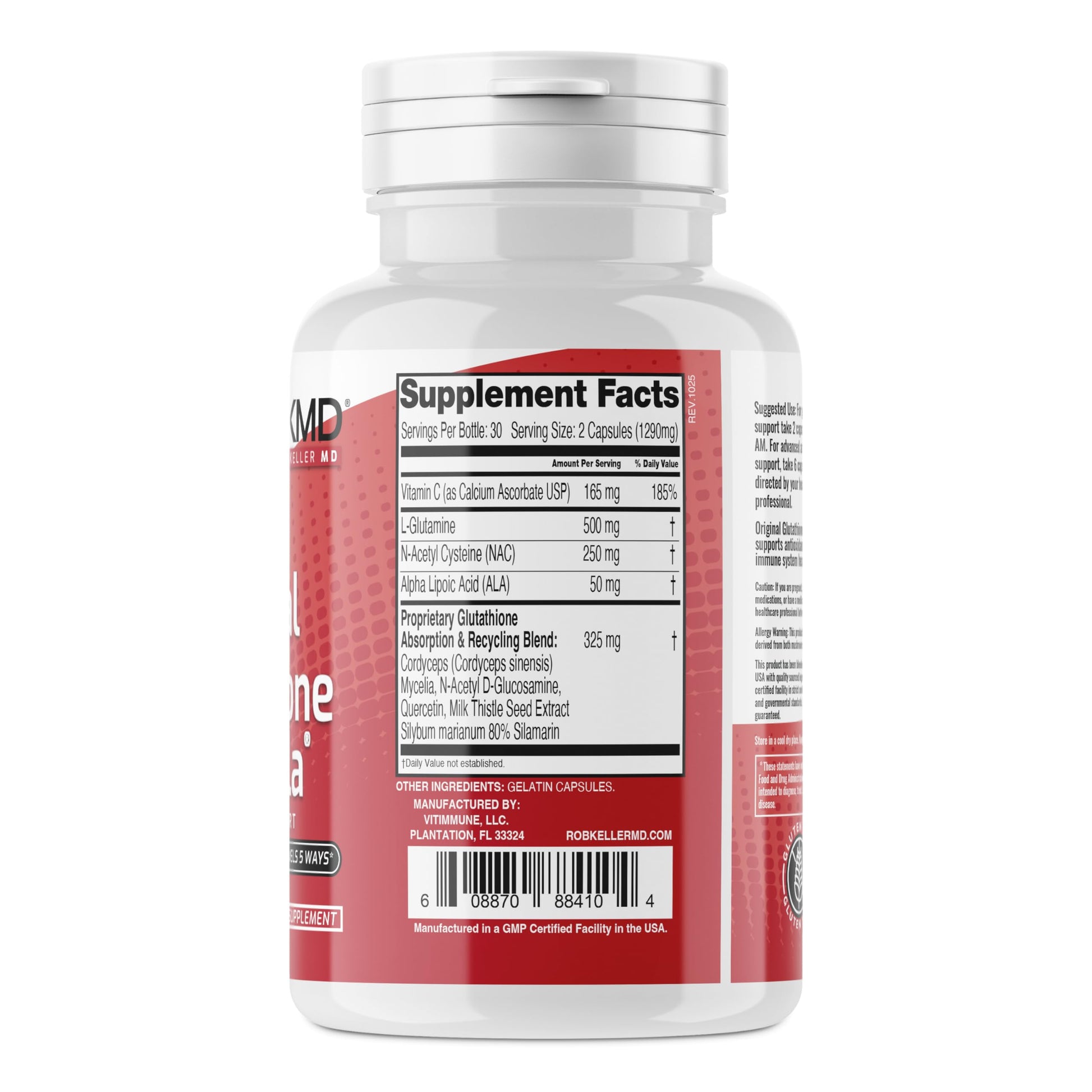 Original Glutathione Formula Essential Support, RobKellerMD, Advanced Antioxidant Formula, Helps Body Produce Glutathione Naturally for Detox, Immune Health, Mental Clarity, & Daily Wellness, 60 caps Rob Keller MDBuy Supplements Australia