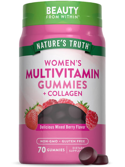 Nature's Truth Womens Multivitamin Gummies Plus Collagen & Biotin | 70 Count | Non-GMO & Gluten Free Supplement Nature's TruthBuy Supplements Australia