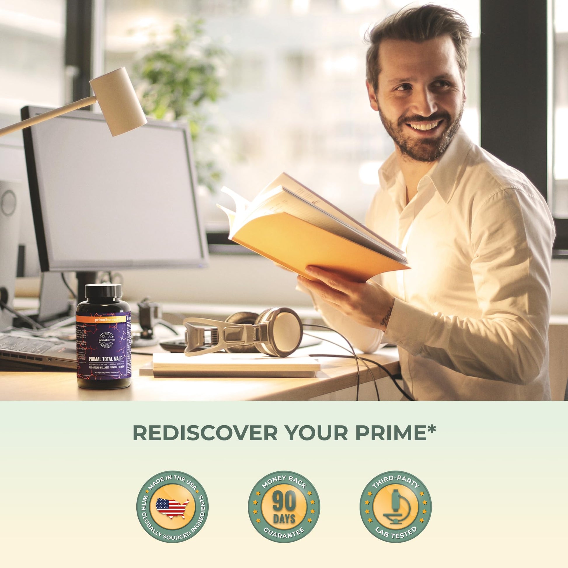 Primal Harvest Primal Total Male Natural Tribulus Terrestris, Fenugreek, Korean Ginseng Primal HarvestBuy Supplements Australia