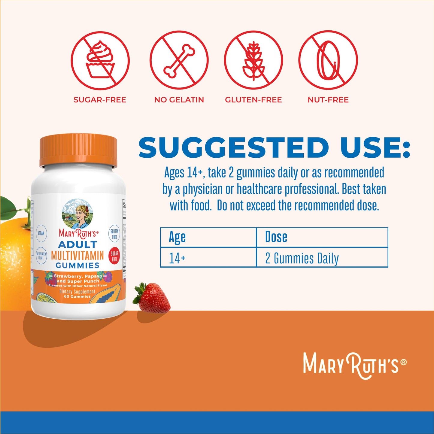 MaryRuth Organics Multivitamin for Women and Men | Sugar Free | Adult Multimineral Gummy with Vitamin C | MaryRuth OrganicsBuy Supplements Australia