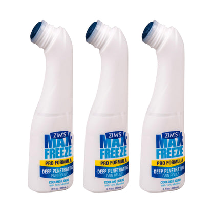 Zim's Max Freeze Liquid | 3 Pack - Pain Relief Topical Analgesic Cooling Liquid for Muscles and Joints Associated with Backaches, Arthritis, Strains, Bruises & Sprains, (P251080-1) 3 Ounce Zim’s MaxBuy Supplements Australia