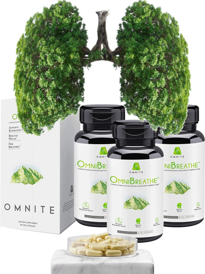 OmniBreathe for Lung Cleanse Detox Respiratory Wellness - Help Reduce Mucus & Cough for All Kinds OmniteBuy Supplements Australia
