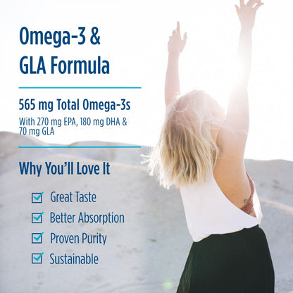Nordic Naturals ProEFA 3-6-9, Lemon Flavor - 90 Soft Gels - 565 mg Omega-3 - EPA & DHA with Added GLA - Healthy Skin, Cognition, & Positive Mood - Non-GMO - 45 Servings Nordic NaturalsBuy Supplements Australia