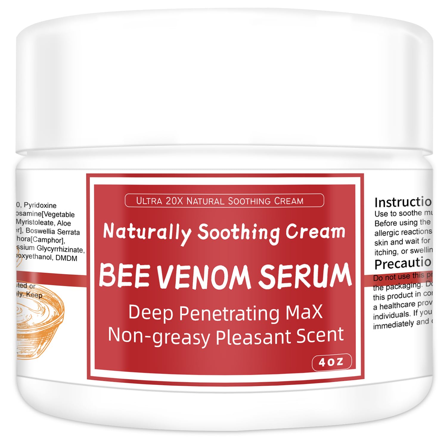 AEROMAXX Bee Venom Muscle & Joint Cream, 10X Ultra Strength Care Ointment, Natural Organic Formula, for Shoulder, Back, Neck, Hands, Knuckles, Elbows, Feet, Leg, Knees, Ankle, Adults, Seniors AEROMAXXBuy Supplements Australia