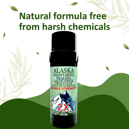 Snowy Summit Alaska Rainforest 2X Salve Stick - Salve for Dry Skin & Joint Relief - Natural Salve for Soothing Skin with Gentle Aroma - Body & Hand Salve - Muscle Rub Alaskan Devil’s Club Oil Snowy SummitBuy Supplements Australia