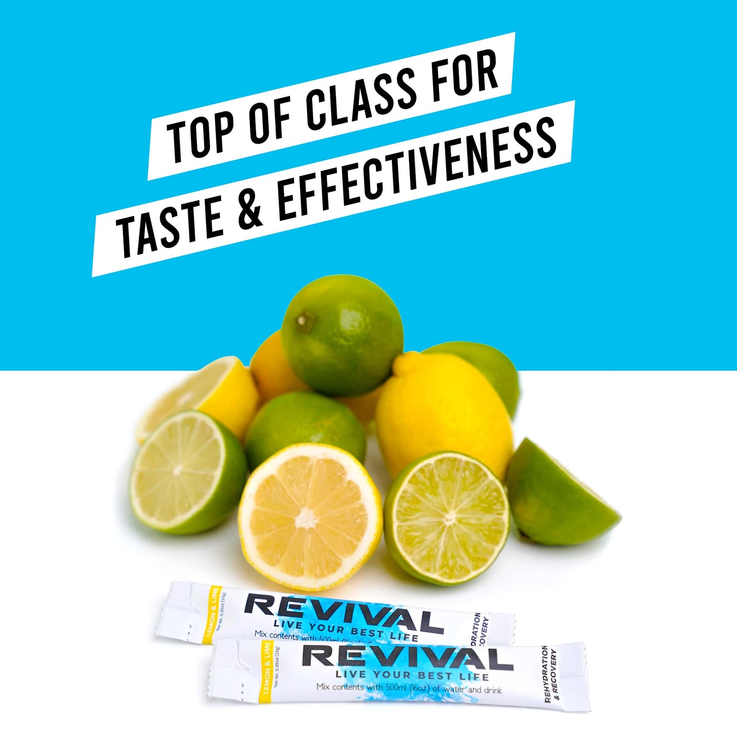 Revival Rapid Rehydration, Electrolytes Powder - High Strength Vitamin C, B1, B3, B5, B12 Revival ShotsBuy Supplements Australia