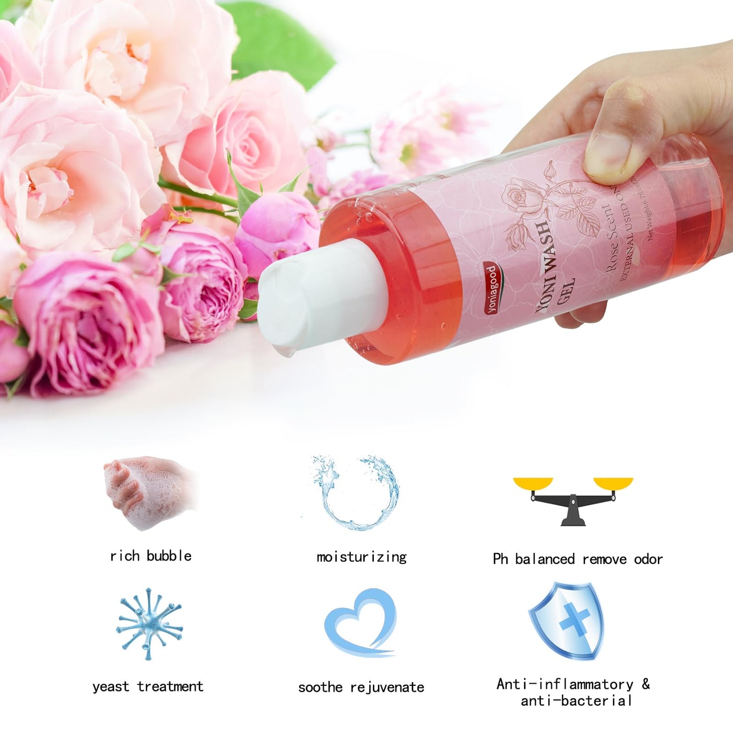 4 pack Yoni Wash Yoni Essential Oil Soap for Women Set, 2 * 30ml Feminine Oil, 6.7 fl.oz Feminine Wash yoniagoodBuy Supplements Australia