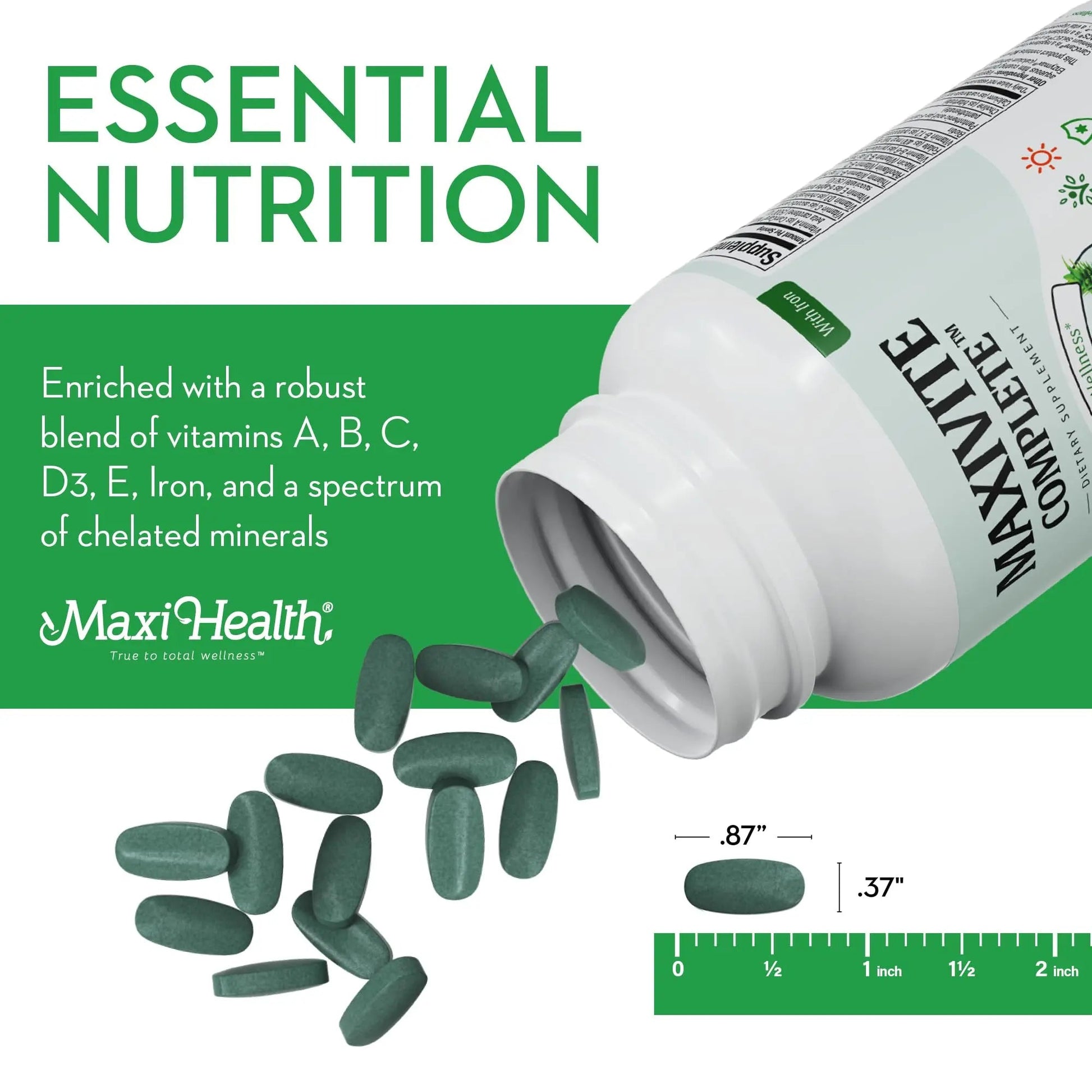 Maxi Health Complete Once Daily Vitamins for Men & Women - Multivitamin for Women & Men Maxi Health