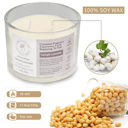 3 Pack Candles for Home Scented, 34.8 oz 240 Hour Long Lasting Candles Set, Grapefruit &Lavender ROSIANSBuy Supplements Australia