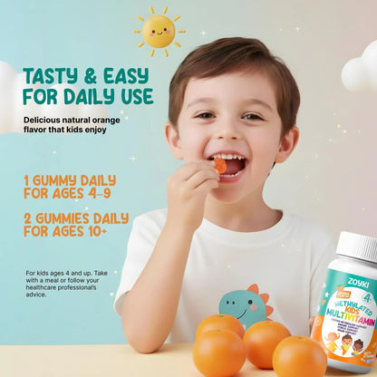 Zoyki Methylated Multivitamin Gummies for Kids - Children’s MTHFR Support Supplement with B Complex 5-MTHF Folate (L-Methylfolate) Zoyki