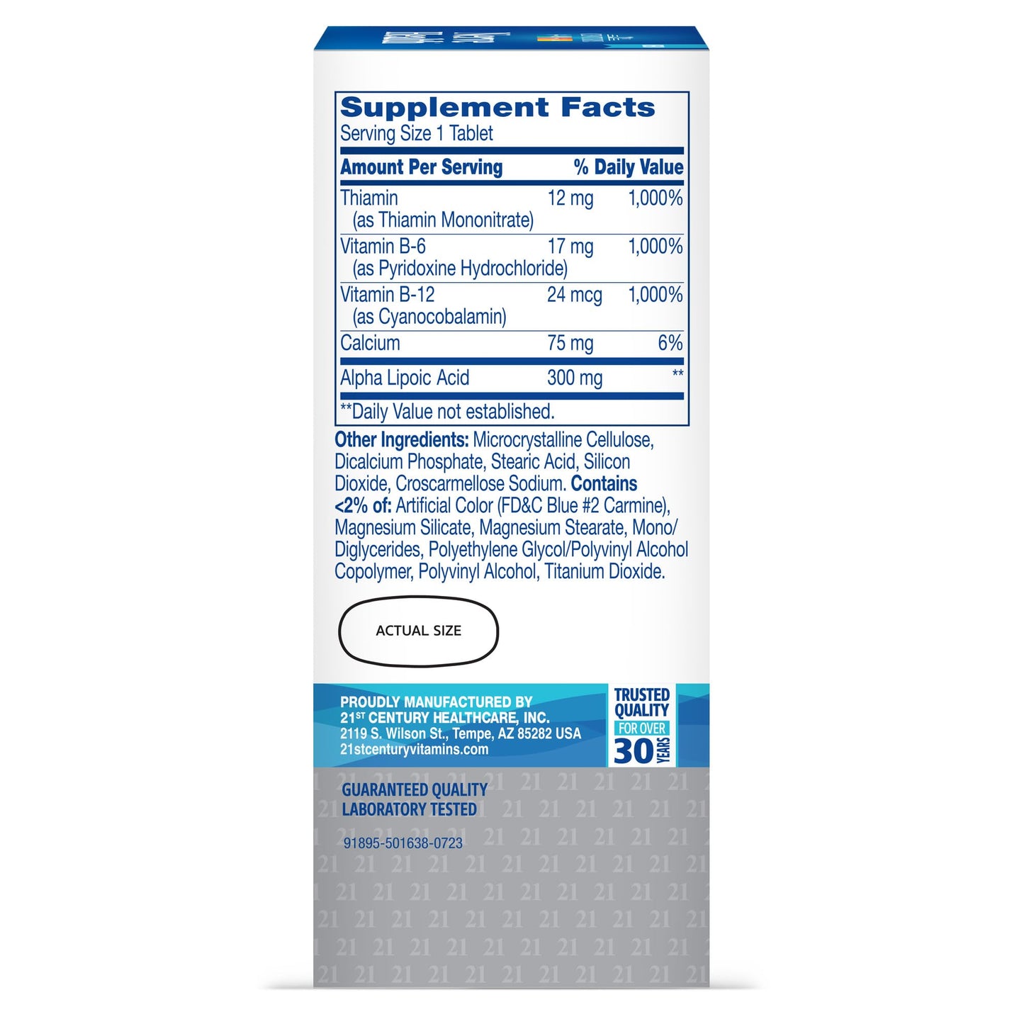 21st Century Nerve Health Tablets (30 Count), Alpha Lipoic Acid 300mg, B1, B6, & B12 Vitamins for Nerve Function Support, Antioxidant ALA Supplement, Gluten Free. Non-GMO, & Vegan 21st CenturyBuy Supplements Australia