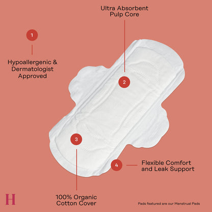 The Honey Pot Company - Non-Herbal Regular Flow Pads with Wings - Organic Pads for Women The Honey Pot CompanyBuy Supplements Australia