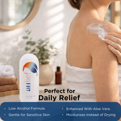 China-Gel Aulief Pain Relief Cream Arthritis & Muscle Rub for Sore Muscles & Joint Pain, Neck, Knee & Back Aches, Premium Mint Green Topical Gel, 6 oz Tottle China-GelBuy Supplements Australia