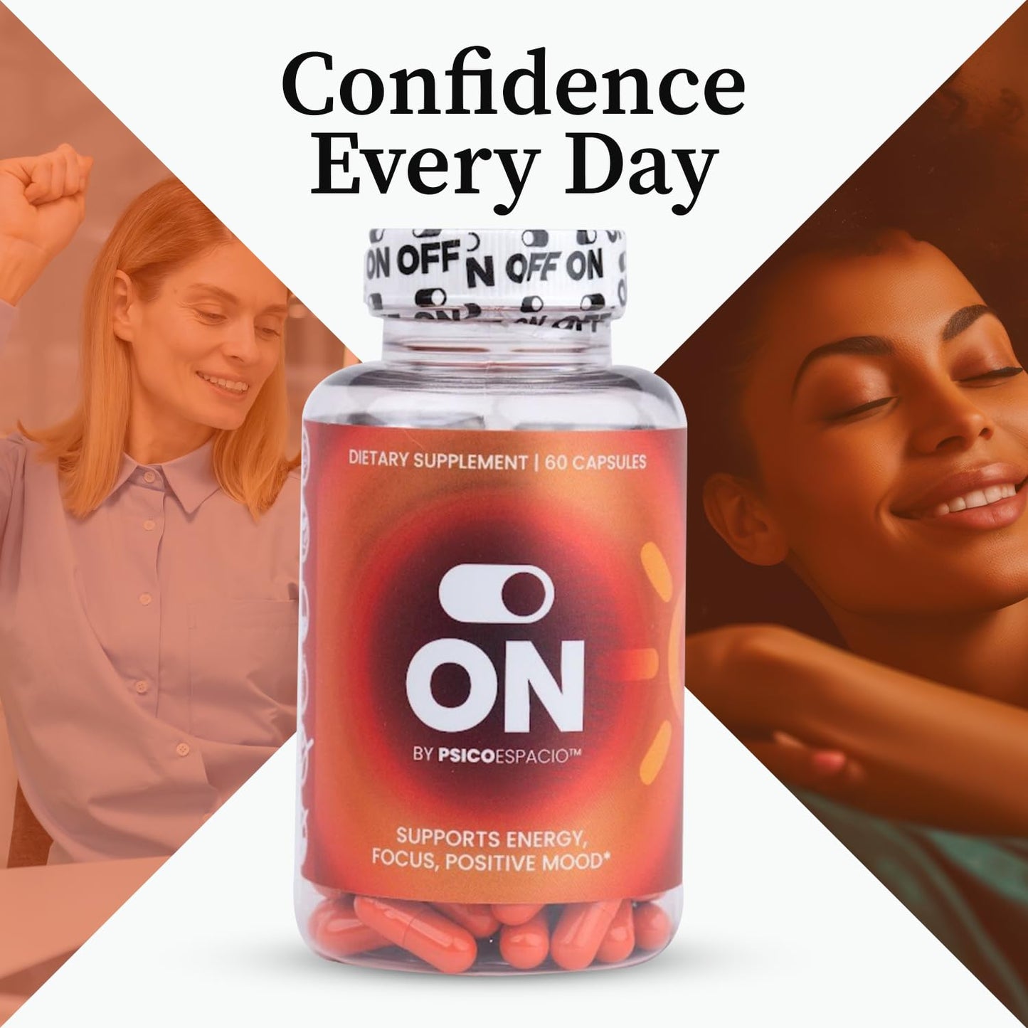 PSICÓESPACIO ON & Off Day & Night Supplement Bundle – Natural Energy with Ashwagandha + Sleep Aid with Melatonin & L-Theanine for Adults, Focus, Relaxation & Mood Support, 60 Count Each OFF BY PSICOESPACIOBuy Supplements Australia