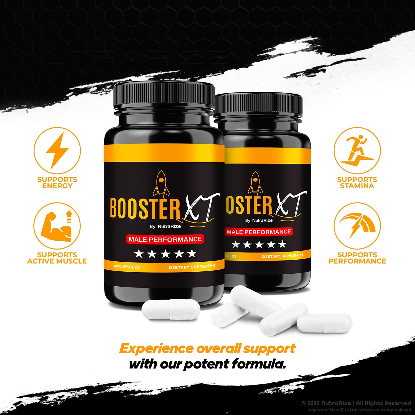 NutraRize Booster XT for Men, Male Enhancing Capsules, Premium Formula to Support Daily Energy & Peak Performance, Multivitamin Pills for Overall Health, BoosterXT Reviews (60 Capsules) NutraRizeBuy Supplements Australia