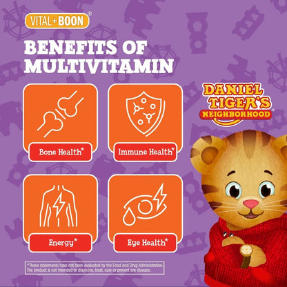 Daniel Tiger - Kids Multivitamin Gummies (60 Gummy Bottle) Toddler 2+ & Kids Vitamins - 12 Essential Vitamins & Minerals to Support Bone Health AvidBuy Supplements Australia