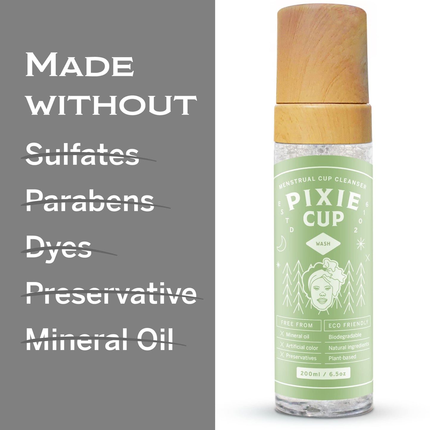 Pixie Menstrual Cup Cleaner Wash + Foaming Dispenser + More Wash in Bottle Than Any Other Brand Pixie CupBuy Supplements Australia