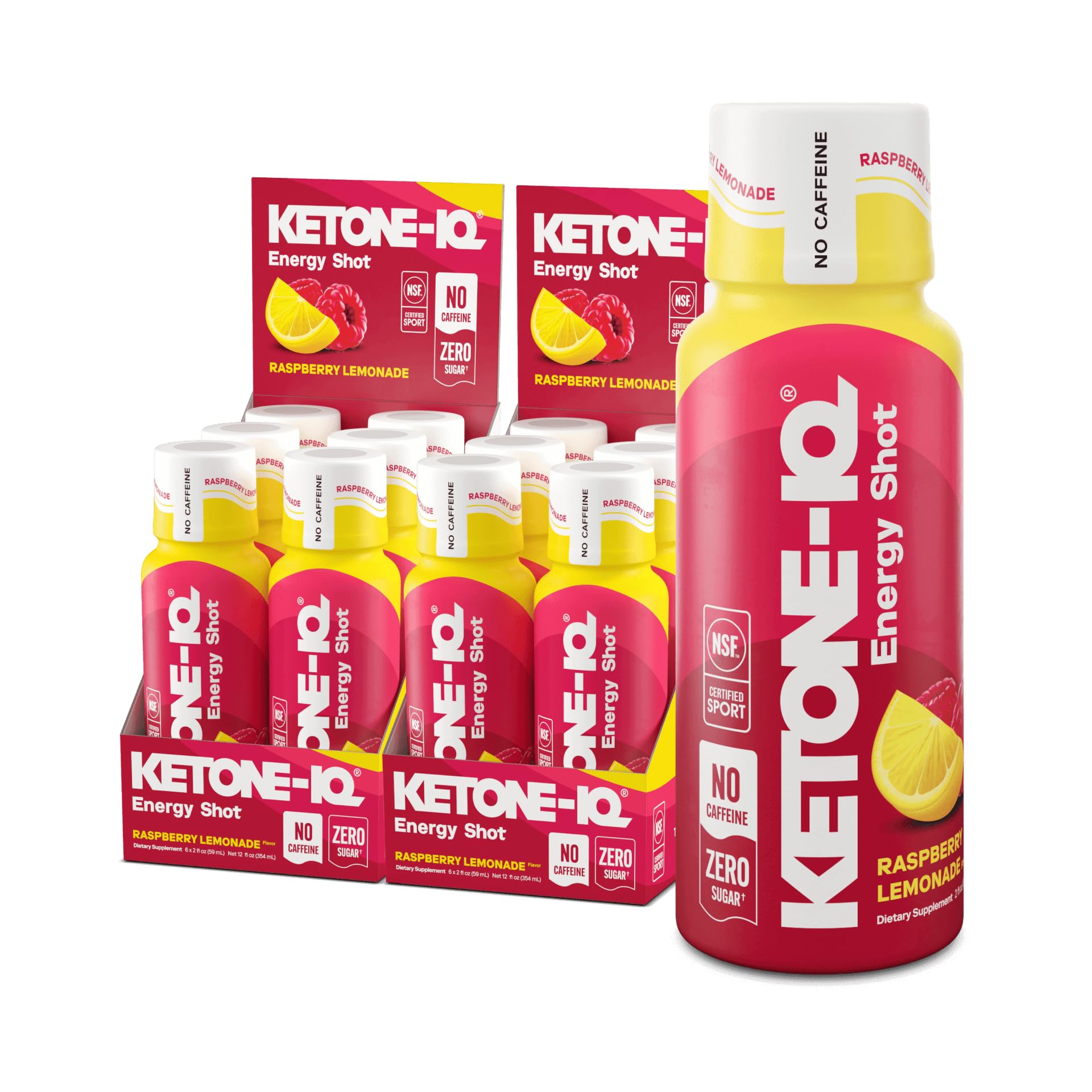 Ketone-IQ No Caffeine Performance Energy Shots – Ketone Fuel for Focus & Endurance, Metabolism Support, 10g Ketones, 12 Pack (Raspberry Lemonade) Ketone-IQBuy Supplements Australia