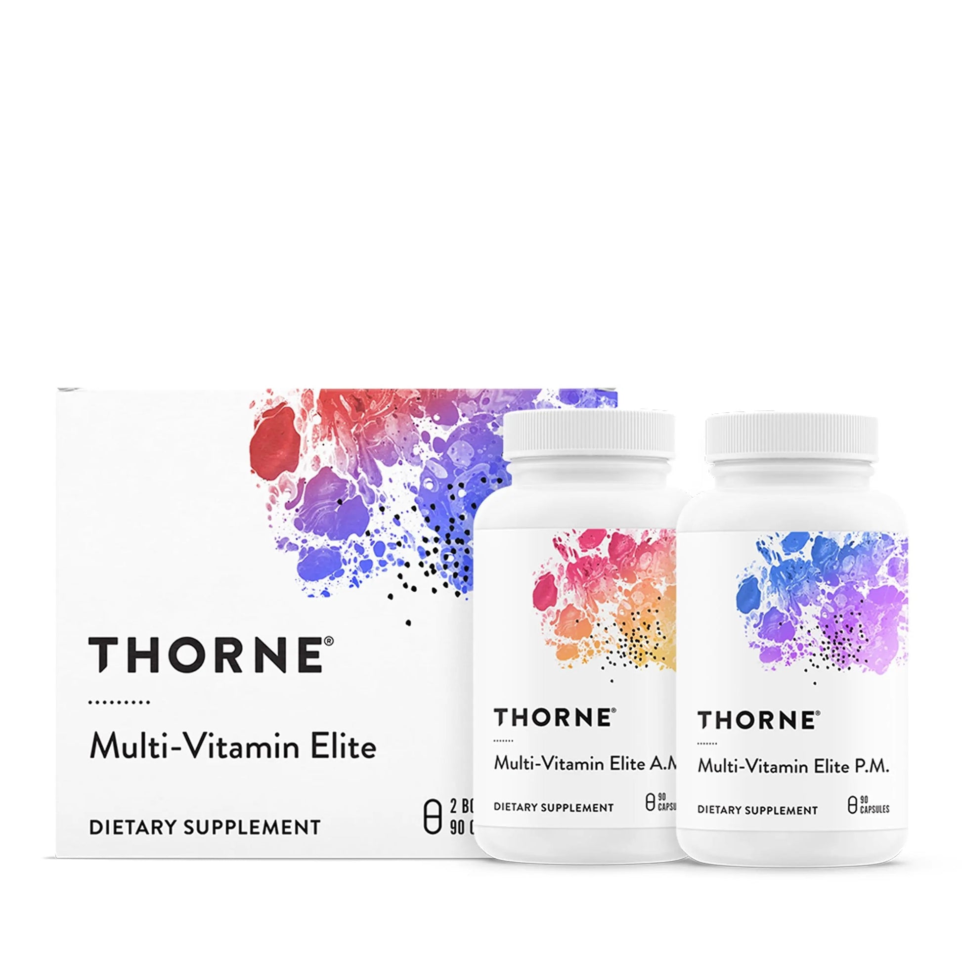 THORNE - Multi-Vitamin Elite - Daily Nutritional Supplement - AM Formula Supports Cellular Energy Production &PM Formula Supports Restful Sleep THORNEBuy Supplements Australia