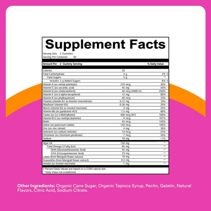 SmartyPants Teen Girl Multivitamin Gummies - Improved Formula: Omega 3 (DHA/EPA), Vitamin C, D3, B12, Vitamin A, K & Zinc SmartyPantsBuy Supplements Australia