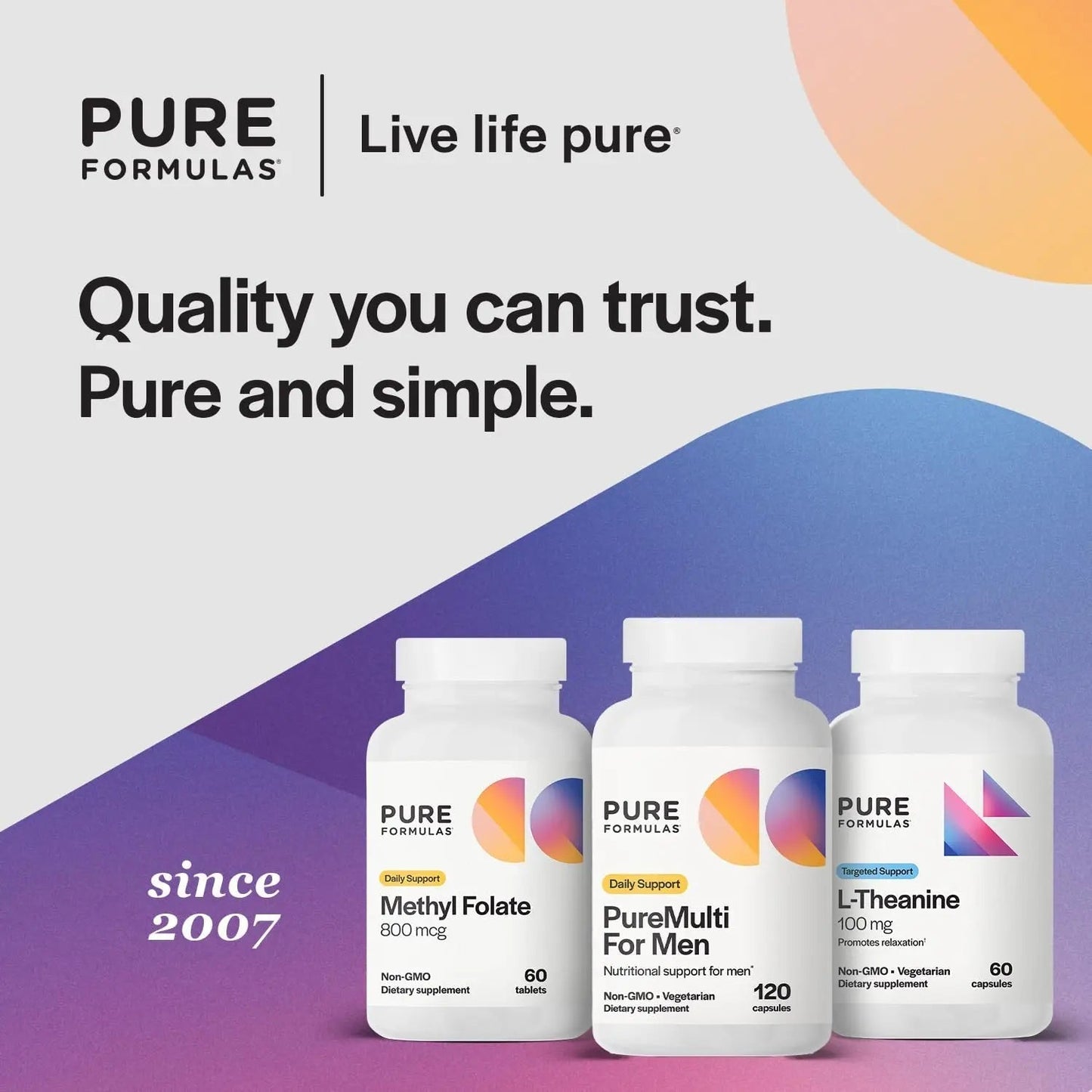 PureFormulas PureMulti for Men - Daily Comprehensive Multivitamin for Men's Health, Vitality, Energy, Focus, & Performance. Mens Vitamins A, C, D, E, & B12 PureFormulas