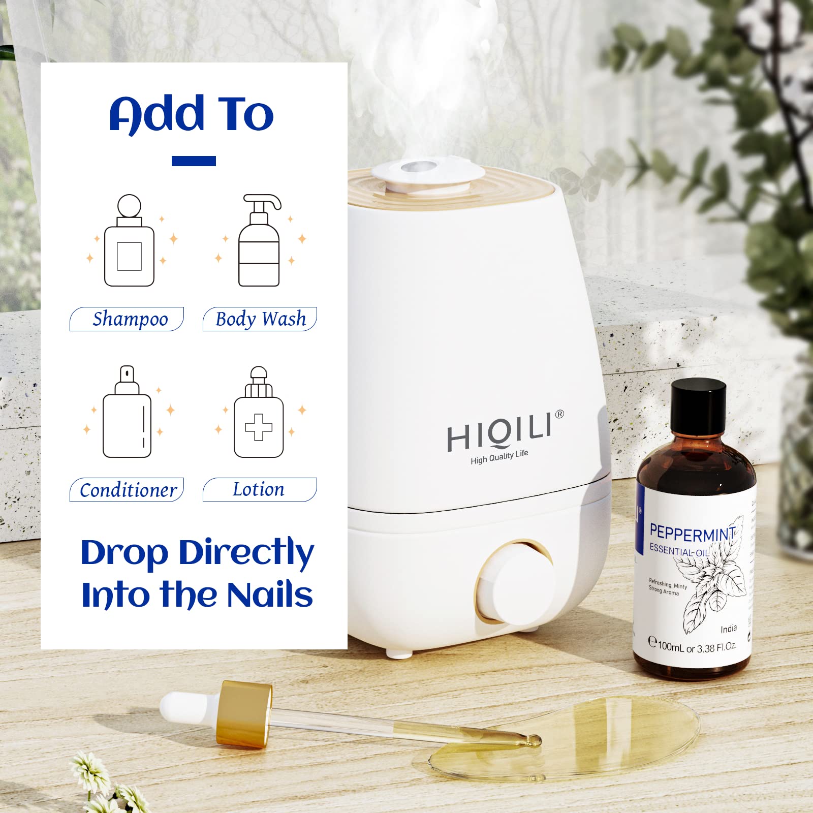 HIQILI Peppermint Oil 100ML, 100% Pure Peppermint Essential Oil Natural for Diffuser HIQILIBuy Supplements Australia