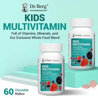 Dr. Berg Kids Chewable Multivitamins (NOT Sweetened w/Sugar) - Daily Multivitamin for Kids That Includes 20 Nutrients & Trace Mineral Complex Dr. Berg NutritionalsBuy Supplements Australia