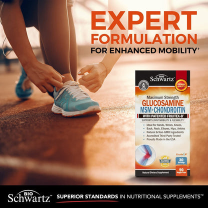 Glucosamine Chondroitin MSM 2110mg - Joint Support Supplement with Turmeric BioSchwartzBuy Supplements Australia