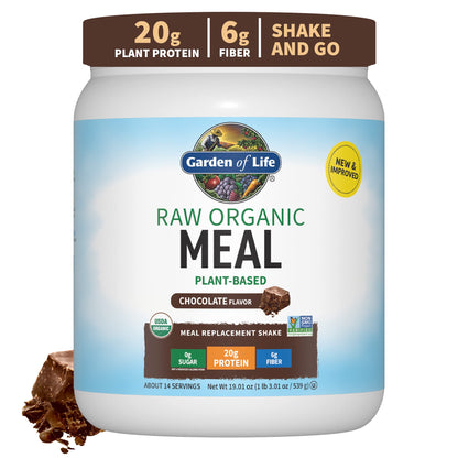 Garden of Life Vegan Protein Powder - Raw Organic Meal Replacement Shakes