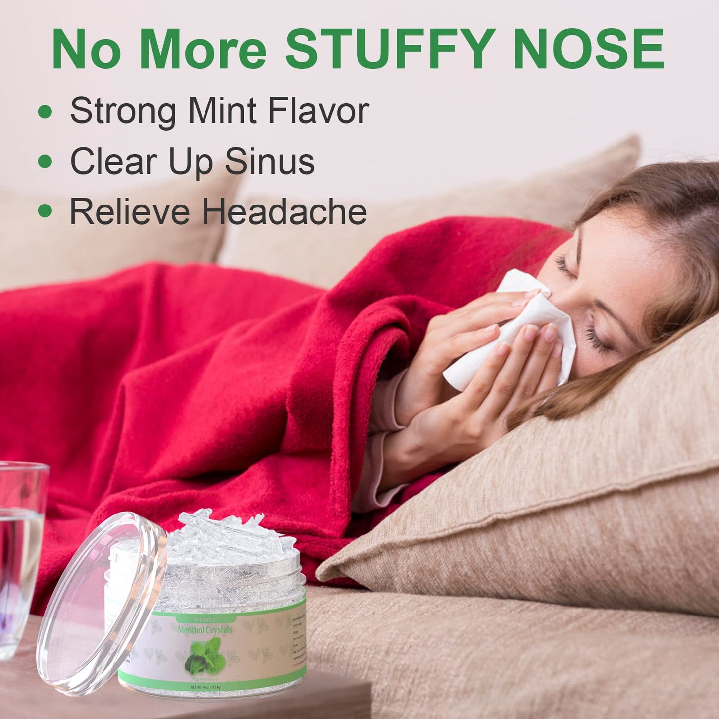 Viktairy Menthol Crystals 2 oz, 100% Pure Organic Mint Crystals | Great for Making Shower Steamers ViktairyBuy Supplements Australia
