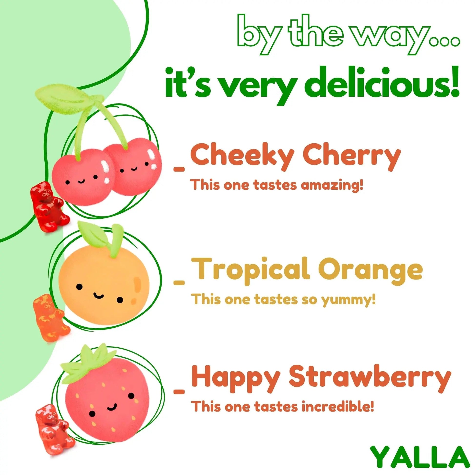 YALLA Halal Vitamins for Kids, Halal Kids Multivitamin Gummies, 45-90 Day Supply, Essential Vitamins with C, D3 YALLA