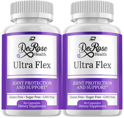 Indelo Ultra Flex Derose Health Capsules, Joint Support Supplement, Ultra Flex Natural Joint Health Formula, Derose Health Pills for Joint Wellness Mobility, UltraFlex Reviews (2 Pack - 120 Capsules) IndeloBuy Supplements Australia