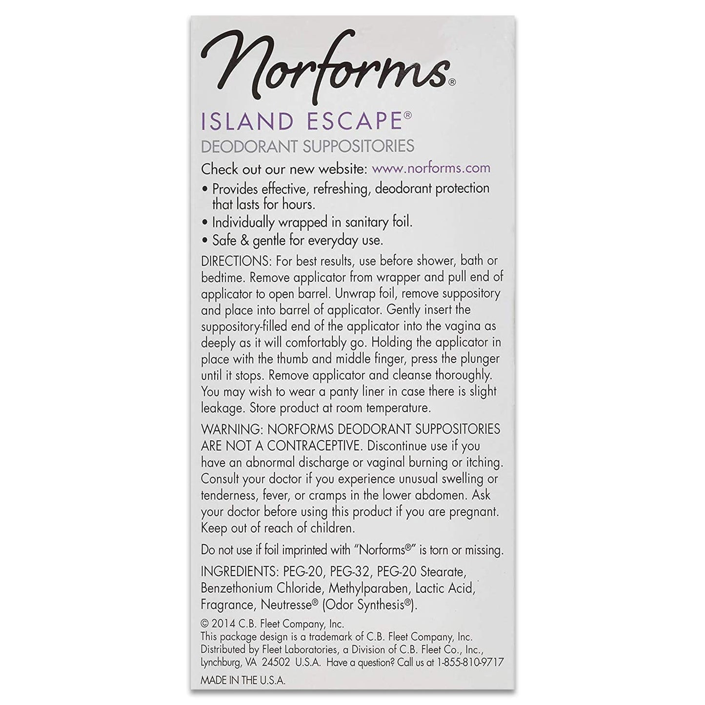 Norforms Feminine Deodorant Suppositories, Long Lasting Odor Control, Island Escape Scent, 12 Count NorformsBuy Supplements Australia