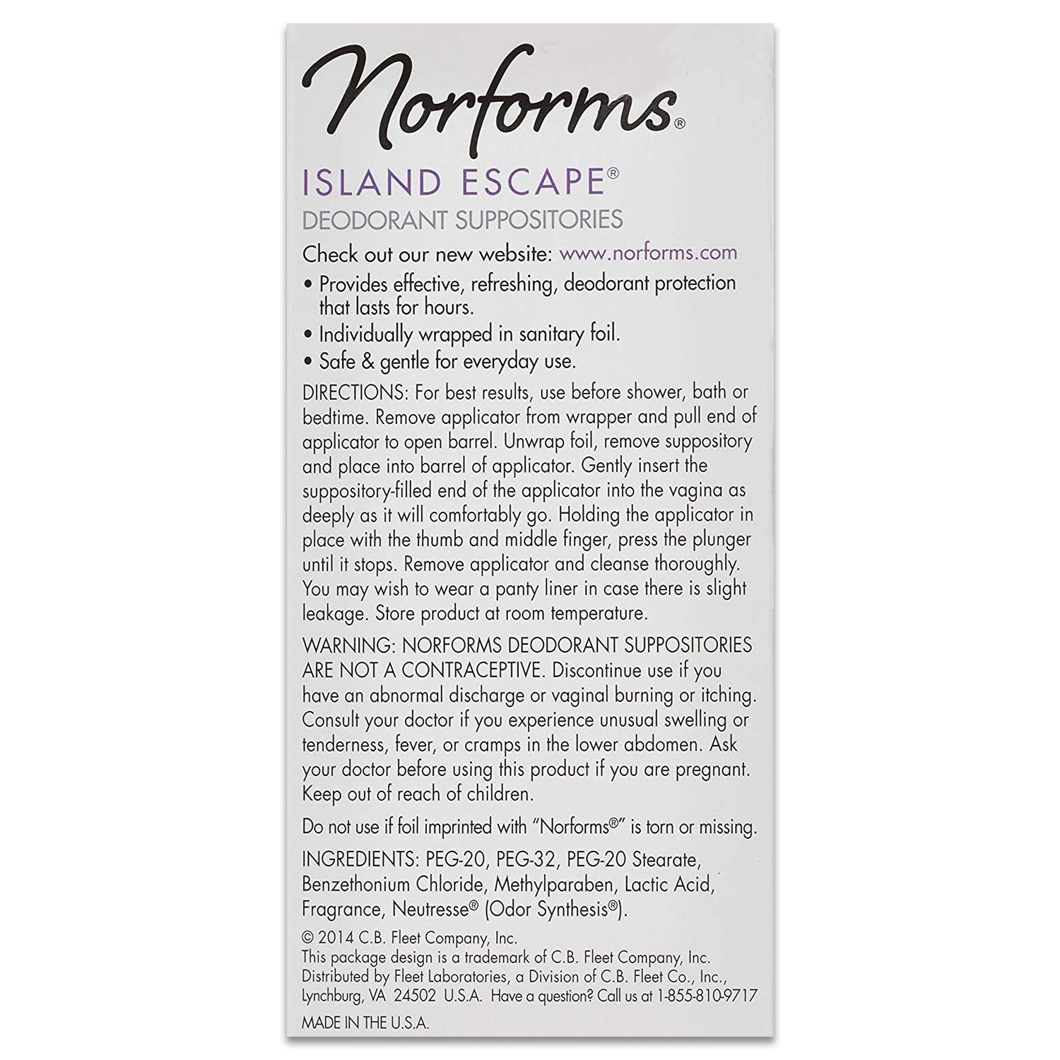 Norforms Feminine Deodorant Suppositories, Long Lasting Odor Control, Island Escape Scent, 12 Count NorformsBuy Supplements Australia