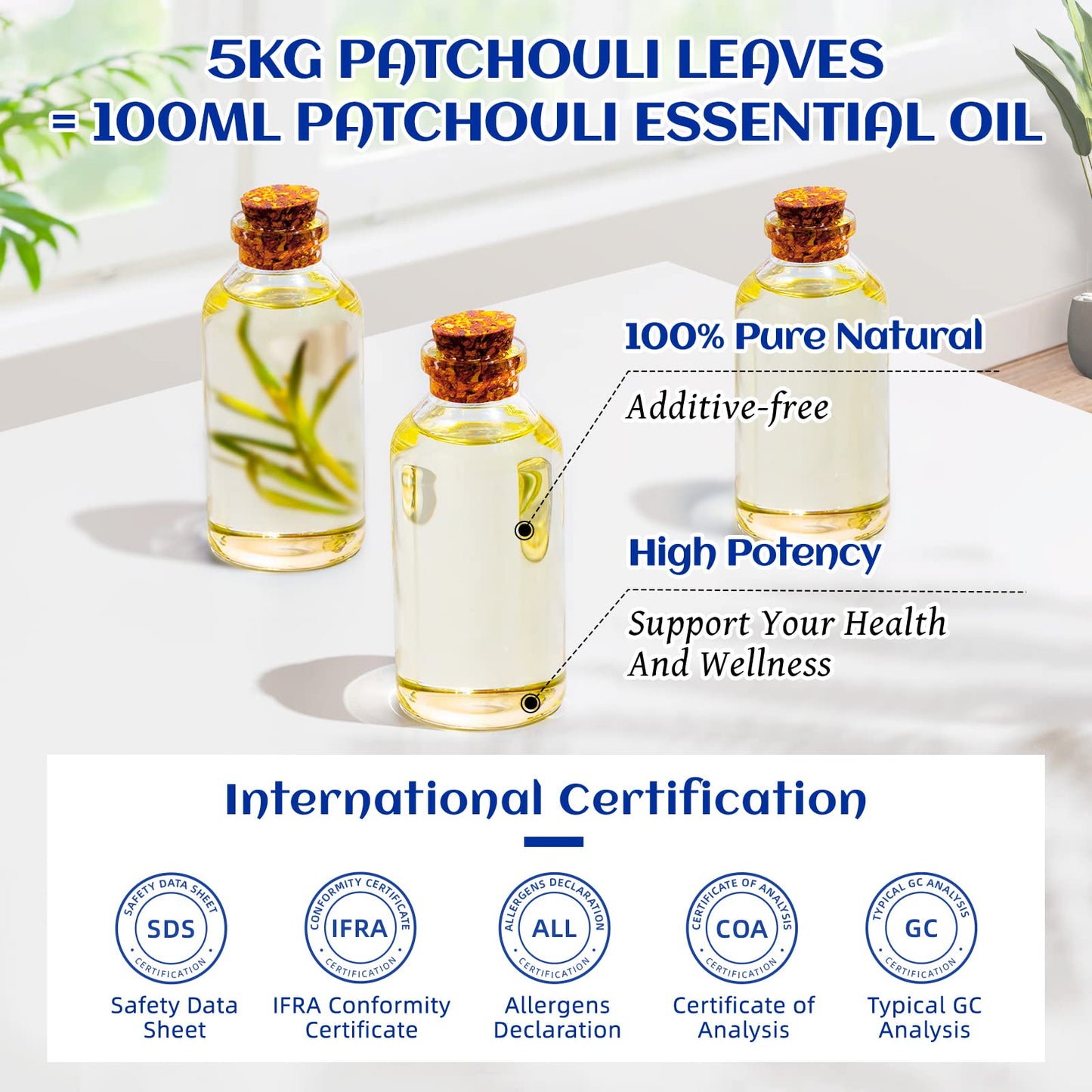 HIQILI Patchouli Essential Oil 100ML, Pure Natural, for Perfume Making, Diffuser and Skin HIQILIBuy Supplements Australia