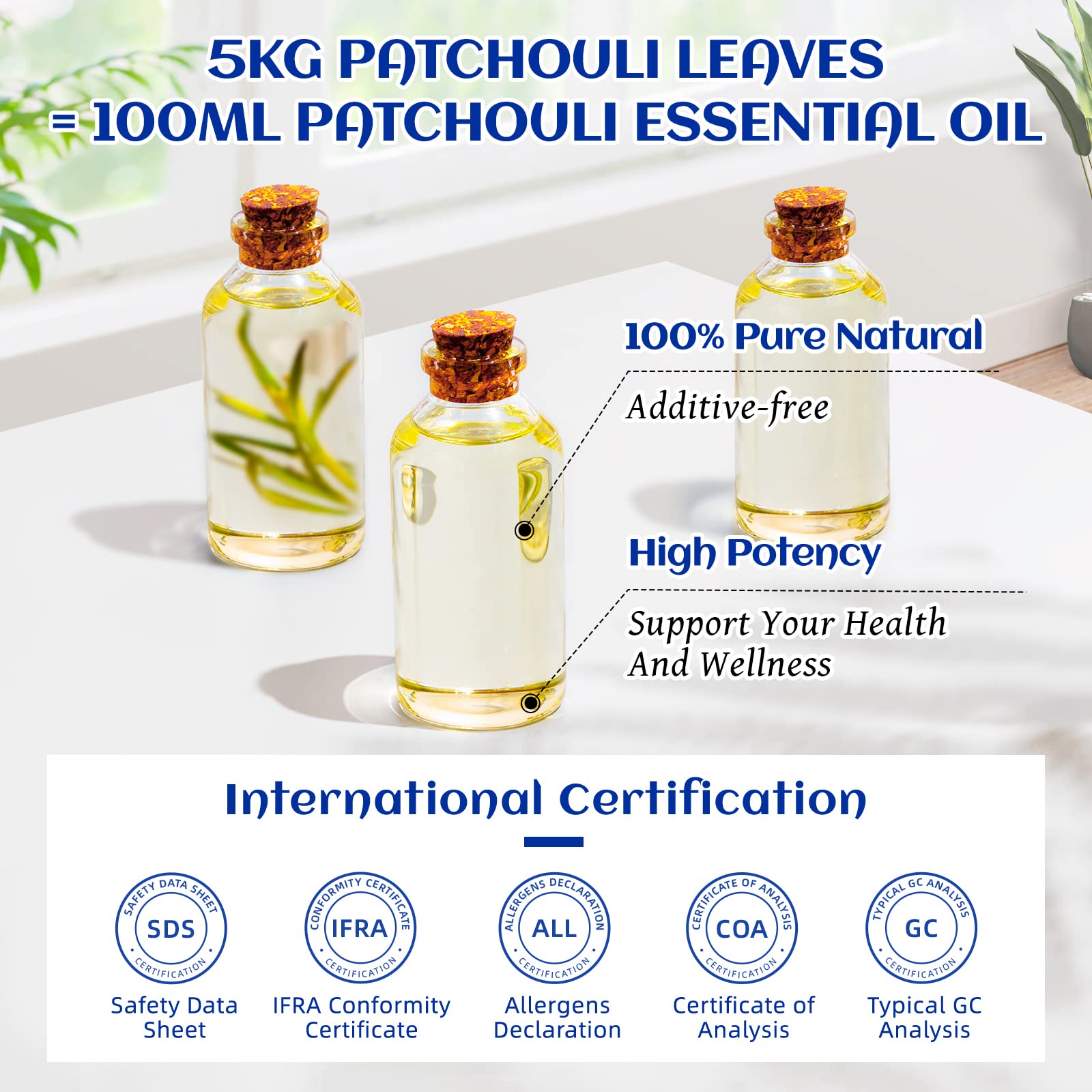 HIQILI Patchouli Essential Oil 100ML, Pure Natural, for Perfume Making, Diffuser and Skin HIQILIBuy Supplements Australia