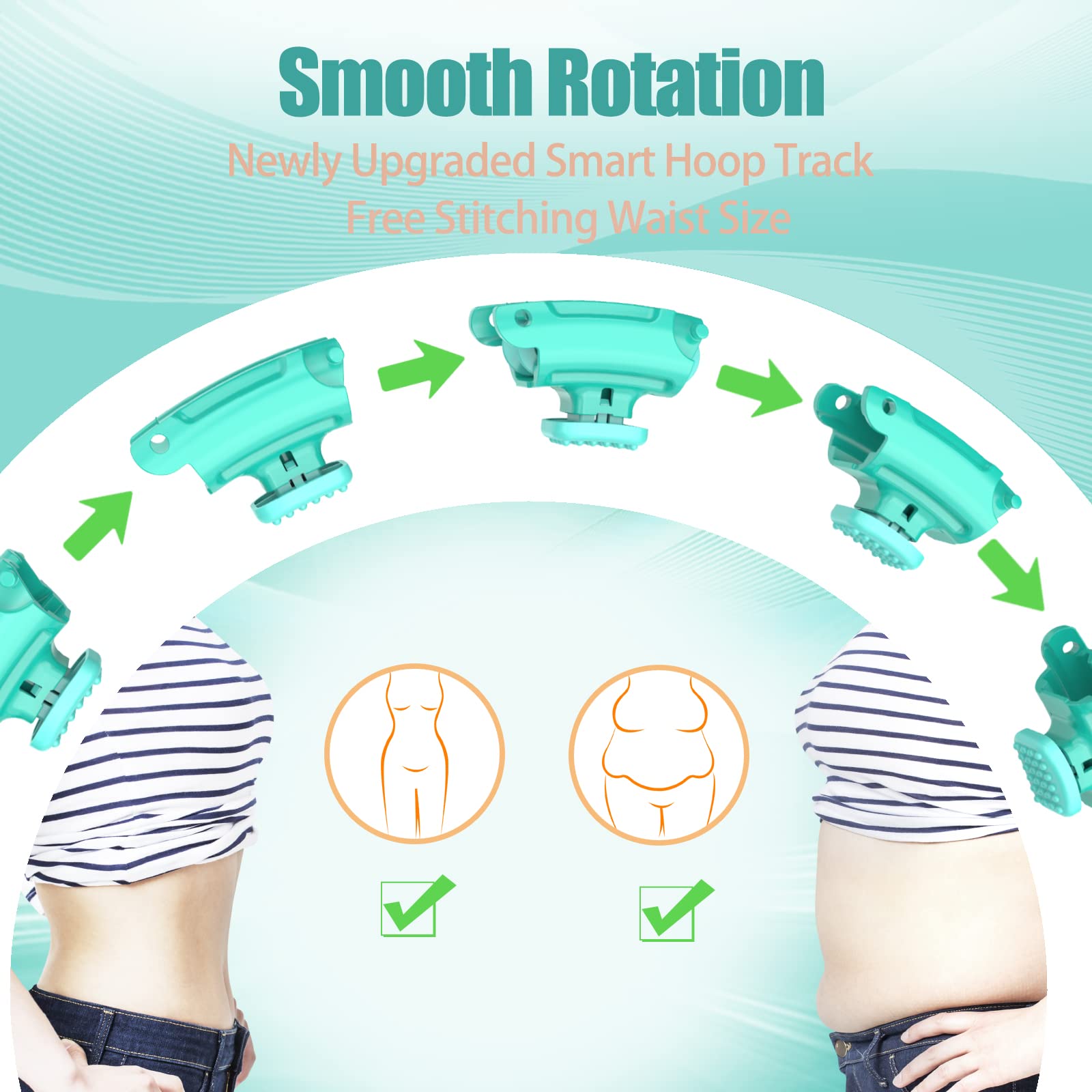 OurStarry 32 Knots Weighted Workout Hoop Plus Size, Smart Waist Exercise Ring OurStarryBuy Supplements Australia