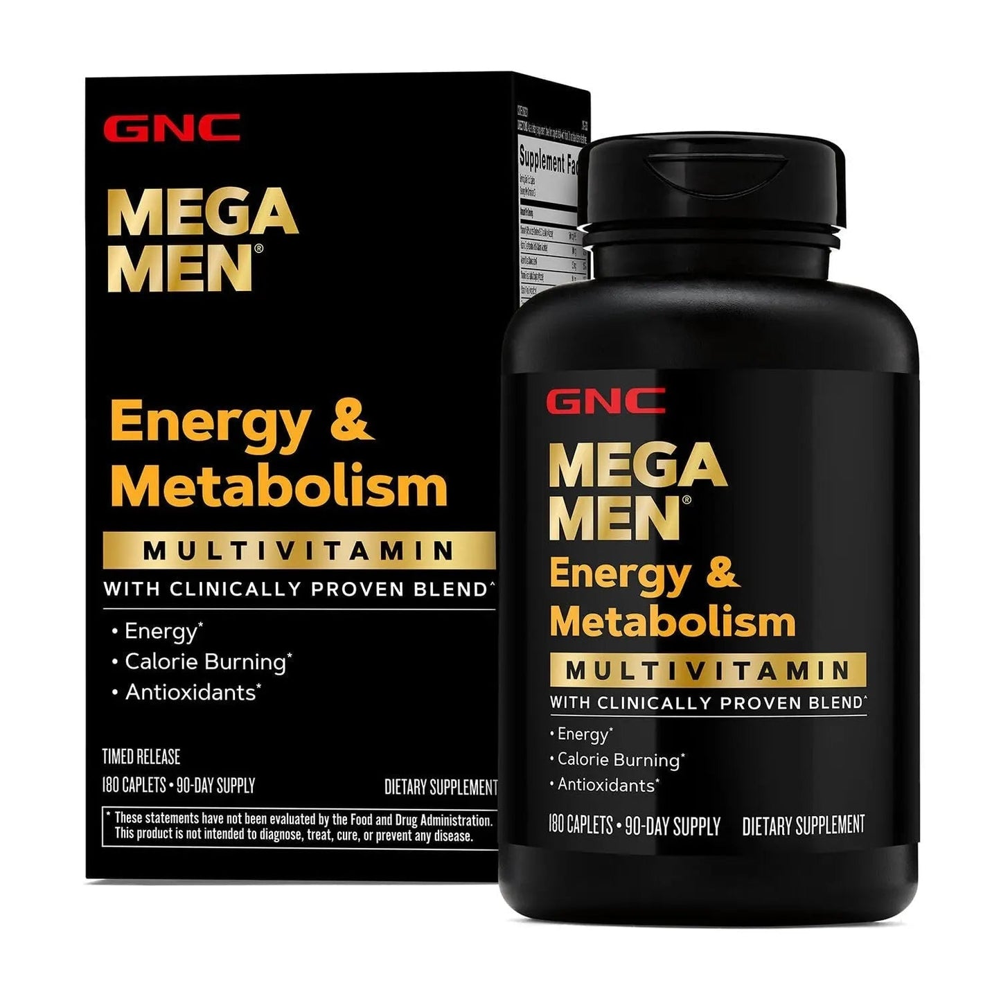 GNC Mega Men Energy & Metabolism Multivitamin | Antioxidants and Increased Calorie Burning | 180 Count GNCBuy Supplements Australia
