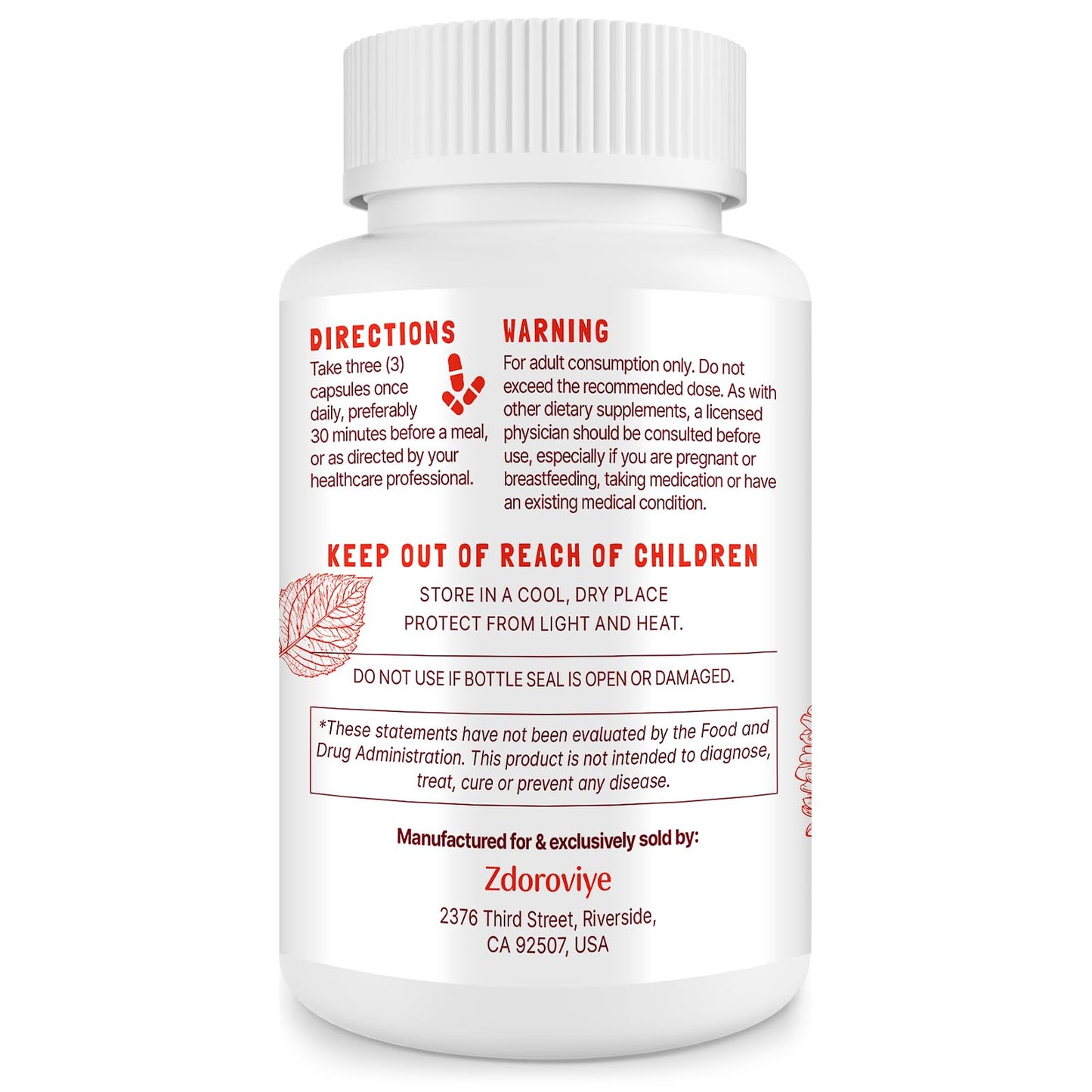 Zdoroviye Nitric Oxide Supplement for Men, 90 Capsules (2 Pack) ZdoroviyeBuy Supplements Australia