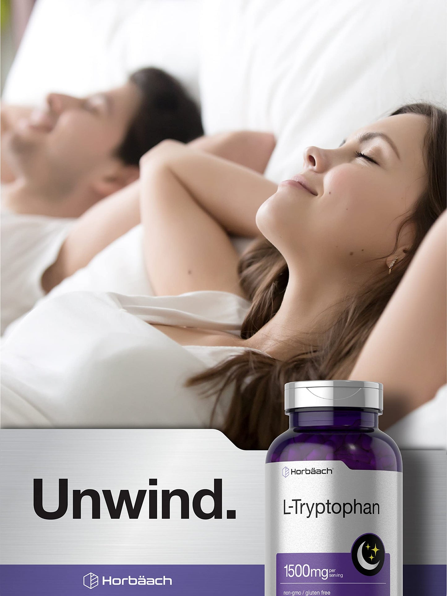 L Tryptophan 1500mg Capsules | 240 Count | Nighttime Formula | Non-GMO, Gluten Free HorbäachBuy Supplements Australia